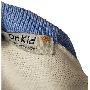 Dr Kid blue w/ white polka dots dress 18mos